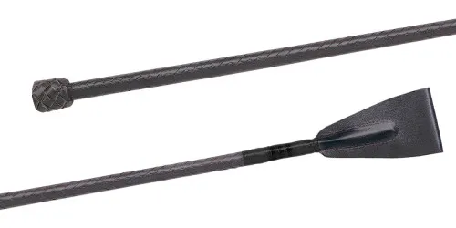 02091 Leder umflochten, Lederknopf, 60 cm