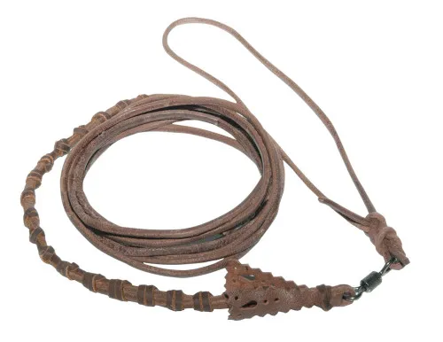 10002 Original hungarian leather lash with knots, brown or black