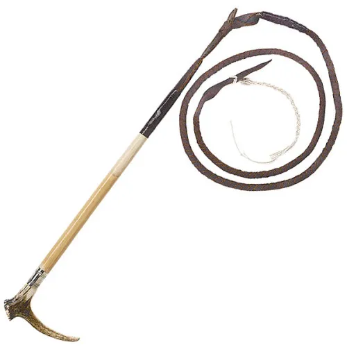 15004 Manilarohr blank, Hirschhorn-Krücke m. 150 cm Schlag