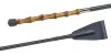 02045 Garngespinst lackiert, Bambus-Griff, Lederknopf, 60 cm