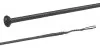 03091 Leder umflochten, Leder-Tellerknopf